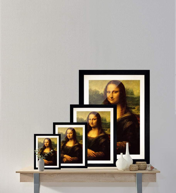 Bild mit Rahmen - Leonardo da Vinci Mona Lisa 40x60 cm ca. A2 - Gerahmter Kunstdruck inkl. Galerie P