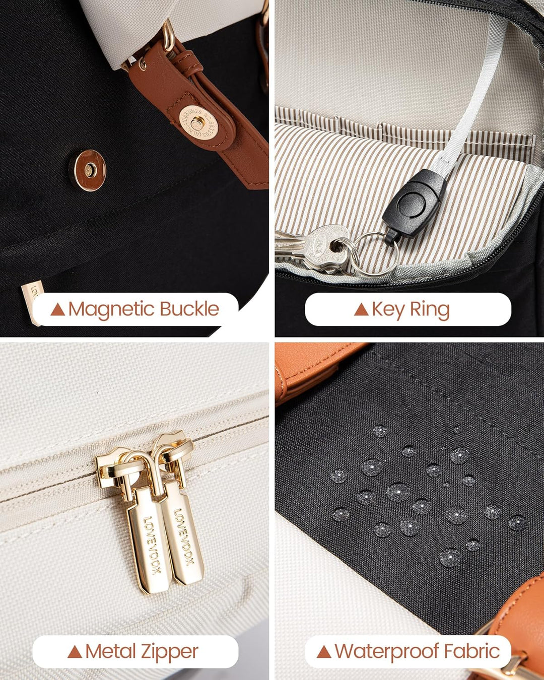 LOVEVOOK Rucksack Damen Herren, Laptoprucksack 17.3 zoll diebstahlsicher Daypack, Schultasche Wasser