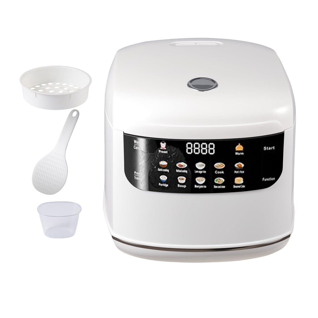 Mini Reiskocher 2 Liter 400 Watt Antihaft mit 24 Stunden Timer | Perfekt für 1-3 Personen, 5 gekocht