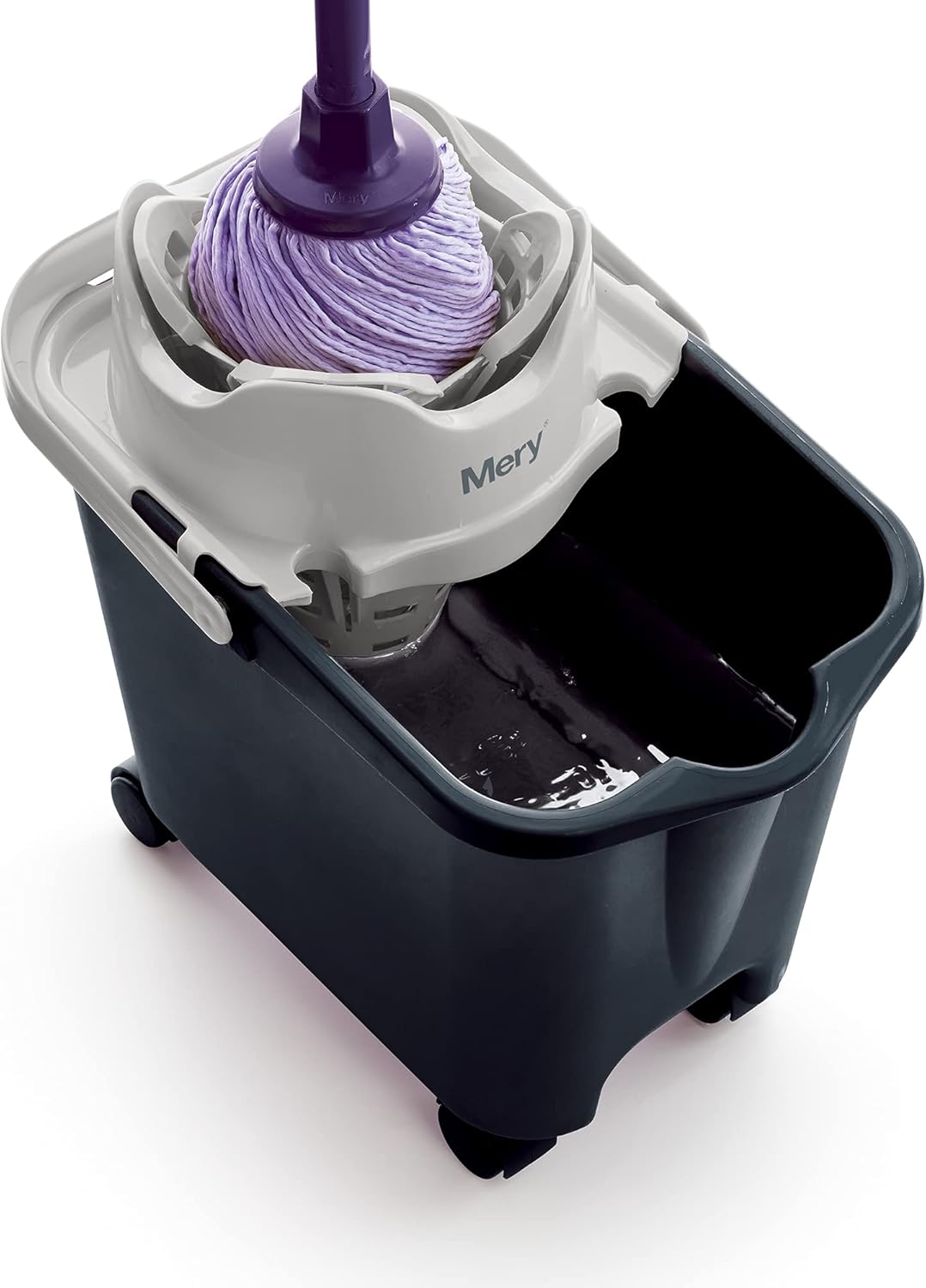 Mery 0422.23 Mikrofaser Wischmop, höchste Saugfähigkeit, mit deutschem Gewinde, lila