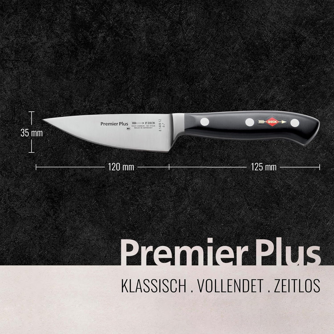 F. DICK Premier Plus Kochmesser (Klingenlänge 12 cm, Kochmesser, Universalmesser, Küchenmesser, Härt