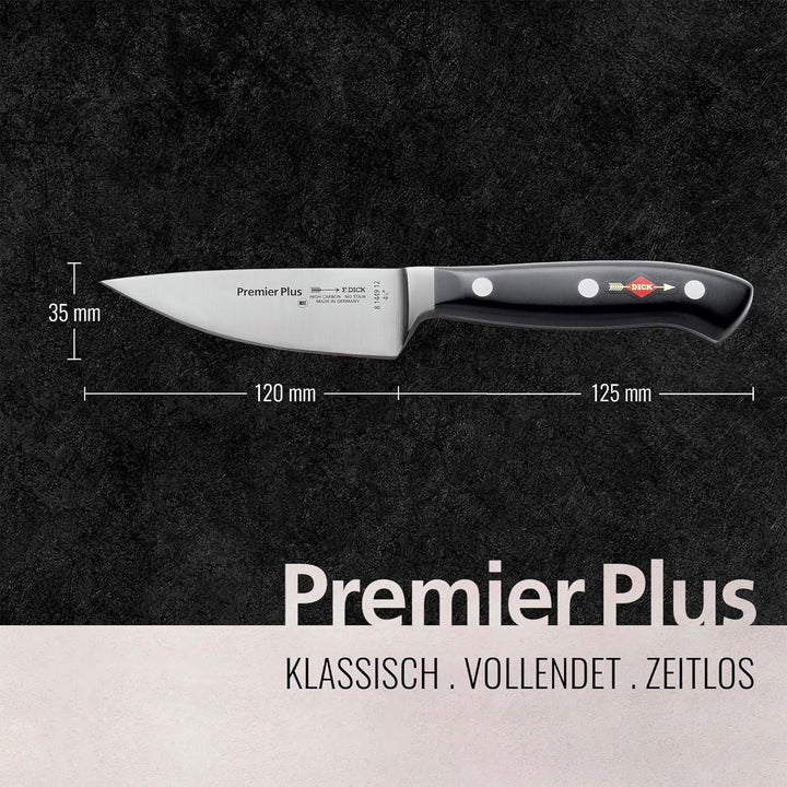 F. DICK Premier Plus Kochmesser (Klingenlänge 12 cm, Kochmesser, Universalmesser, Küchenmesser, Härt