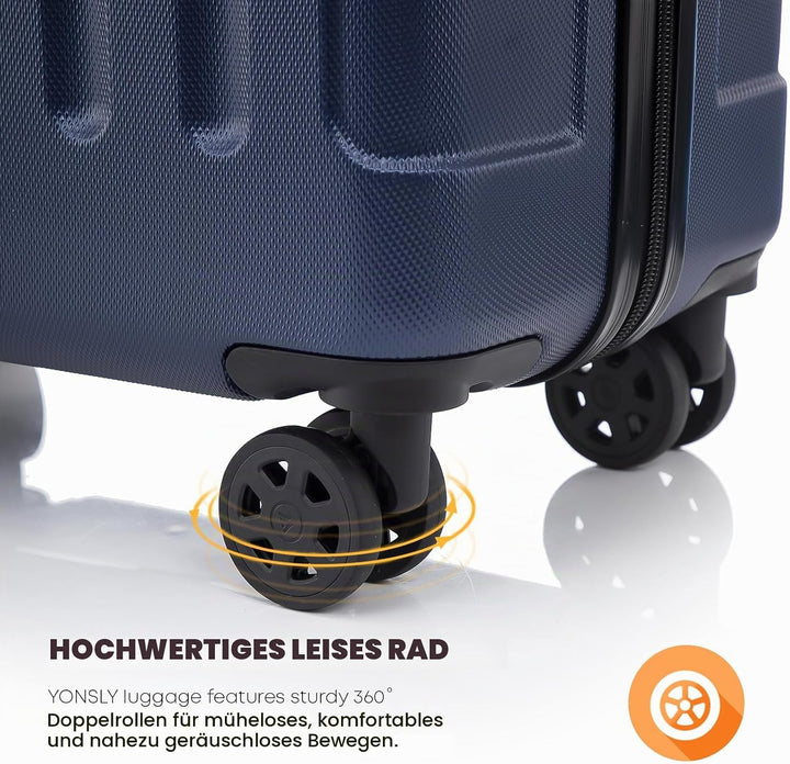 Koffer Suitcase Set, Trolley Reisekoffer, Rollkoffer Handgepäck, Kofferset, Gepäckset mit 4 Rollen 3