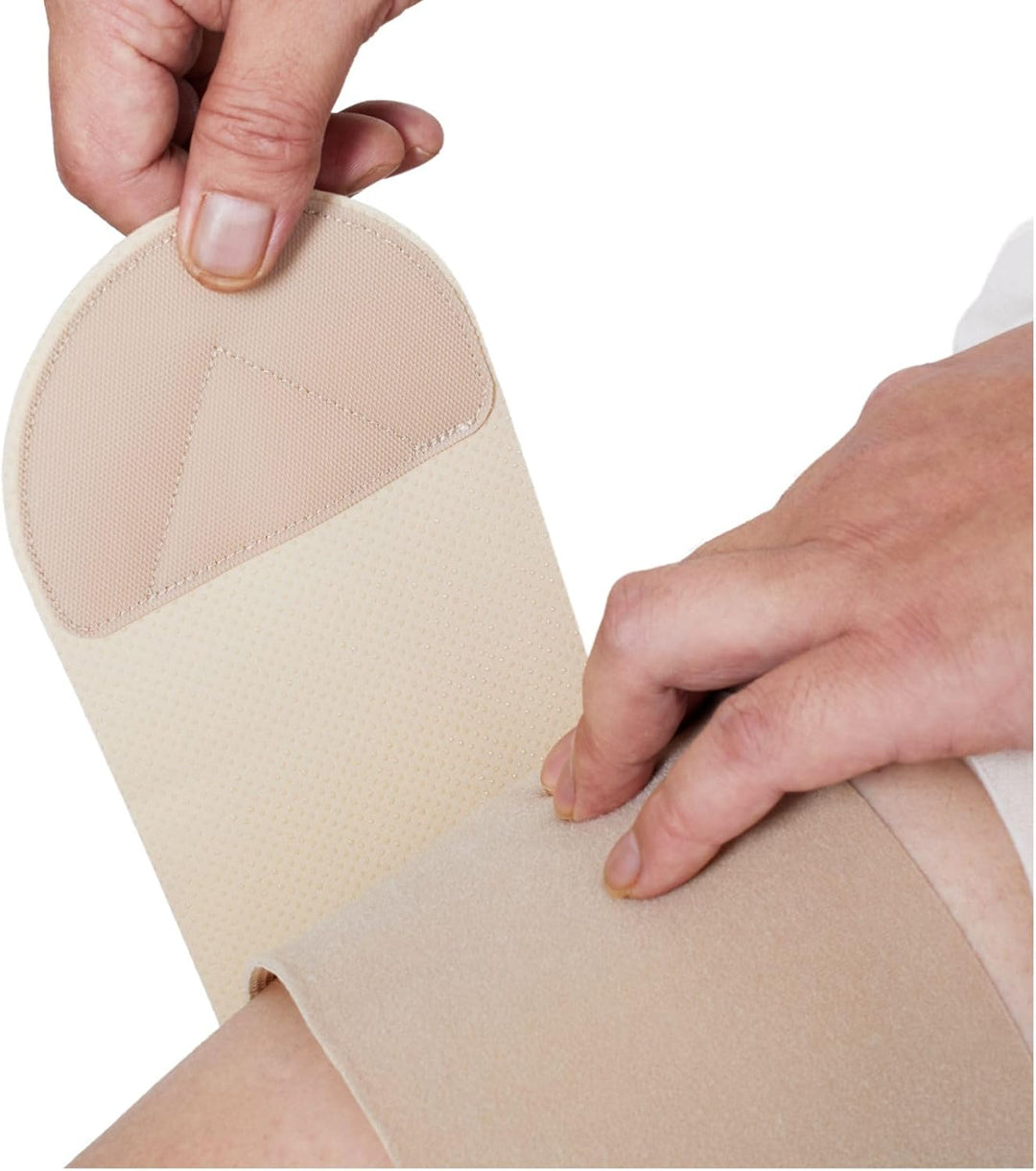 Mikrofon-Sendergurte – rutschfester Beingurt mit schweissableitender Tasche, beige für Oberschenkelg