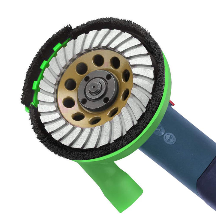 Diment Power Universal Absaughaube für Winkelschleifer mit Bürstenkranz 115/125