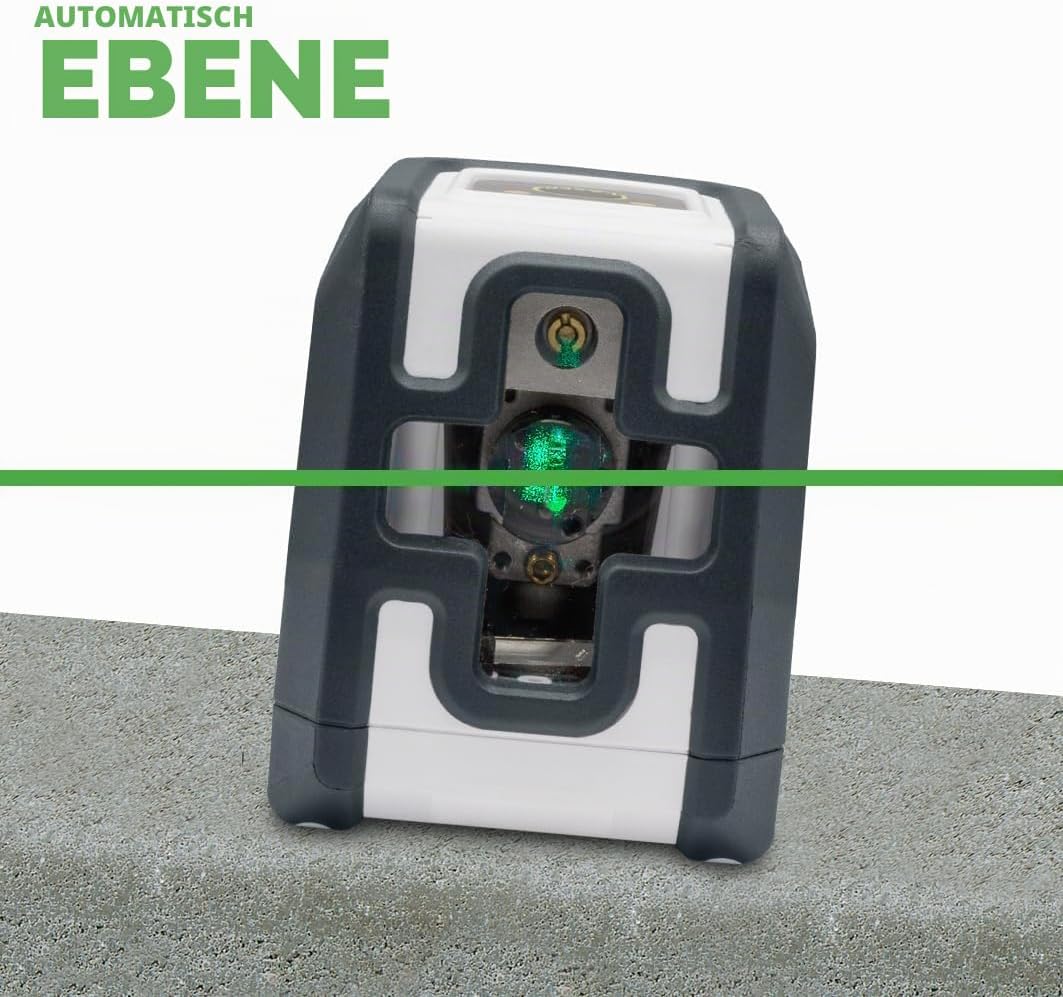 Laserliner Kreuz-Linienlaser, SmartCross-Laser GX Work Set, Grüner Laser mit 45 cm Stativ, für Innen