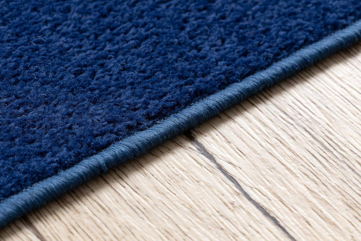 rugsx Einfarbiger Teppich Eton für Zimmer, Wohnzimmer, Schlafzimmer, Teppichboden Auslegware, dunkel