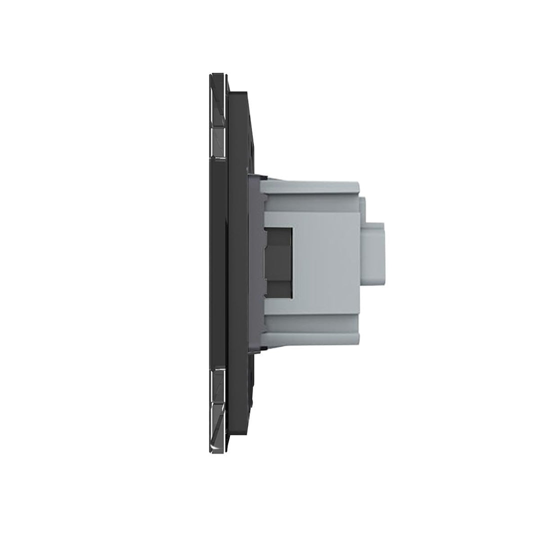 LIVOLO 2-Weg Lichtschalter/Steckdose TouchSchalter Komplettset mit Serienschalter Steckdose und Glas