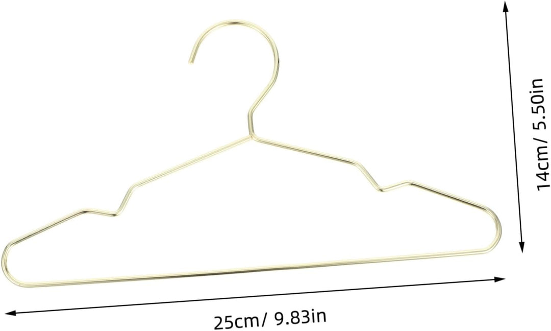 STOBAZA 10 Stück Mini Kleiderbügel für Haustierbekleidung Platzsparend aus Metall Goldfarben Vielsei
