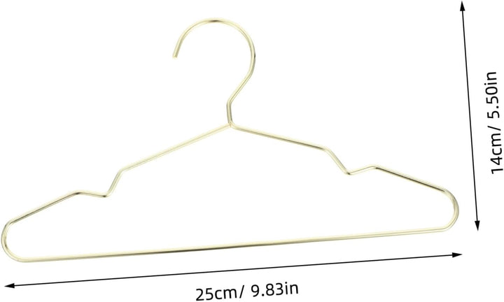 STOBAZA 10 Stück Mini Kleiderbügel für Haustierbekleidung Platzsparend aus Metall Goldfarben Vielsei