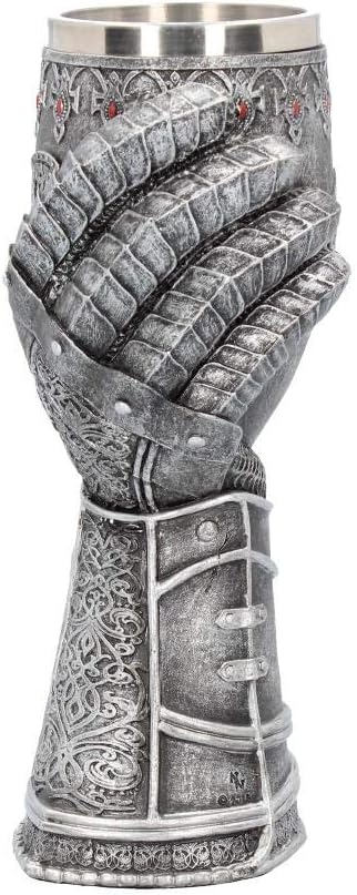 Nemesis Now Ofenhandschuh-Kelch, 23 cm, Grau, Kunstharz mit Edelstahleinsatz, Einheitsgrösse