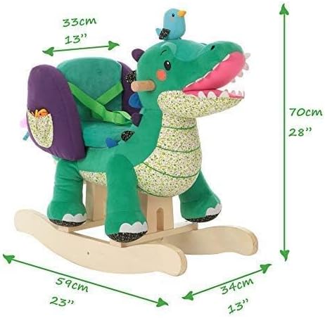labebe - Wippe für Kinder, Holzpferd, Schaukelpferd für den Aussenbereich, Kinder, Schaukeltier für