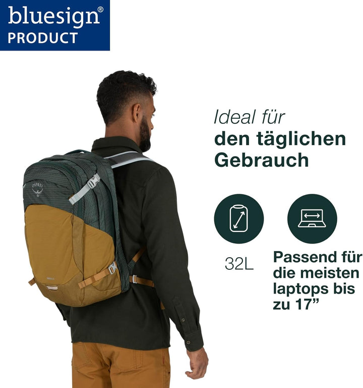 Osprey Nebula Unisex Rucksack Cascade Blue/Coal Grey Heather O/S - Fassungsvermögen 32L, Cascade Blu