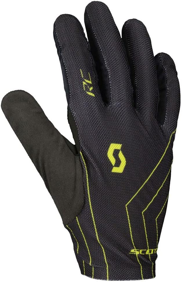 Scott Rc Team LF Glove 289376-5024-010 Fingerhandschuhe, Schwarz, Grösse L, Farbe: Sulphur Yellow