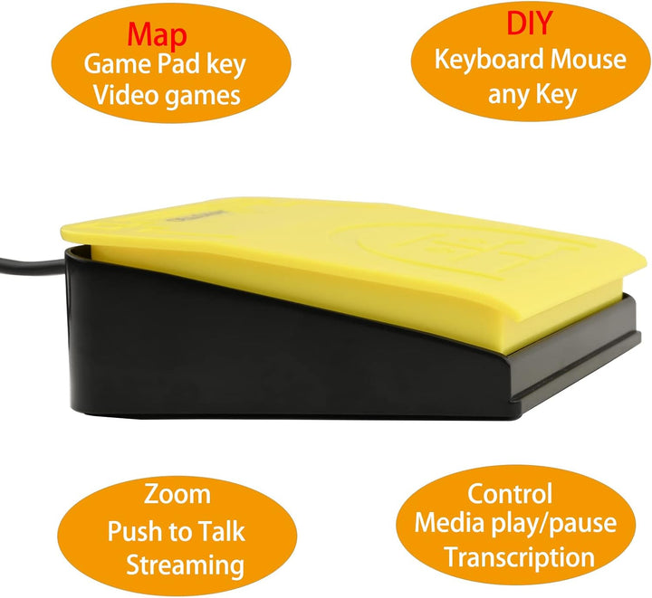 USB-Fusspedal für PC-Gaming, optische Steuerung, Fussschalter, Computerkarte, Maus, Tastatur, Hotkey