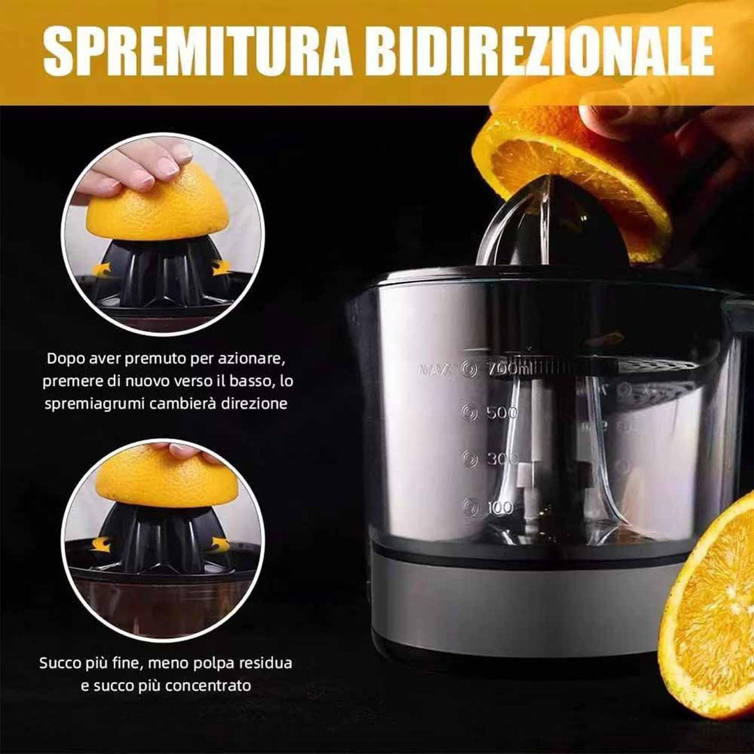Professioneller elektrischer Entsafter aus Edelstahl, 700 ml, Mokeka, hohe Saftleistung, 2 austausch