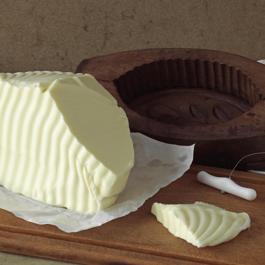 HOFMEISTER® Butterform 250g Butter selbermachen - 11 cm, Kuh, handgefertigt aus Holz in Deutschland,