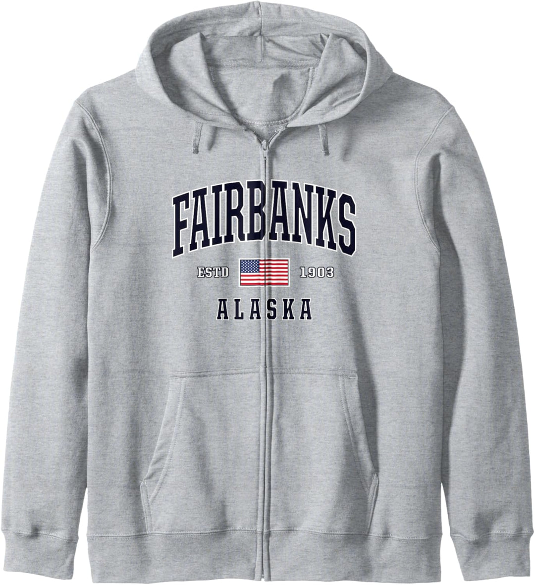 USA-Flagge Stars & Stripes Fairbanks Alaska Kapuzenjacke
