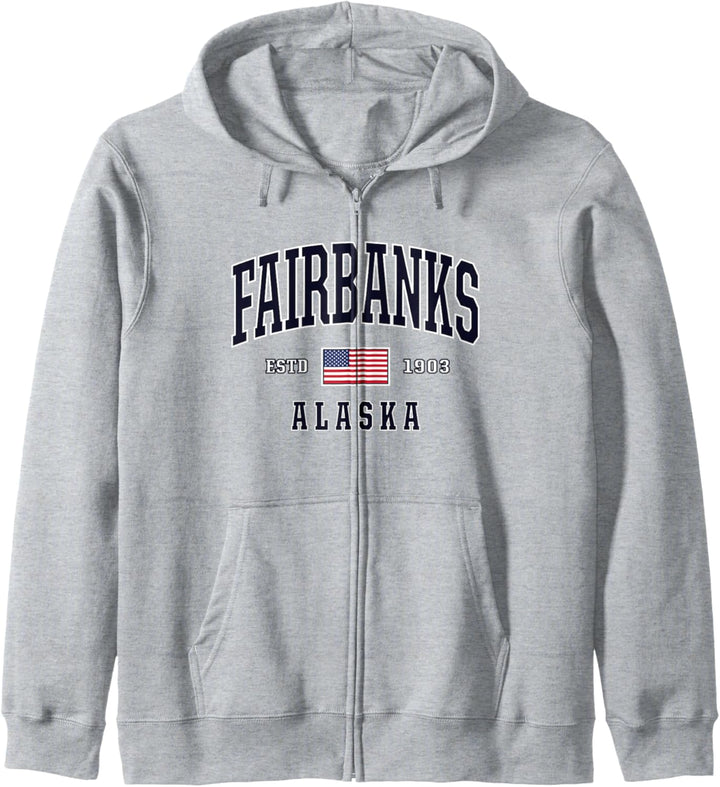 USA-Flagge Stars & Stripes Fairbanks Alaska Kapuzenjacke