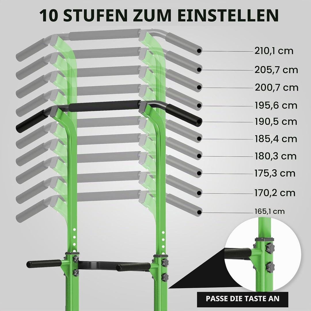 SogesHome Klimmzugstange Power Tower Übung Euipment für Zuhause Fitnessstudio Dip Station Höhenverst
