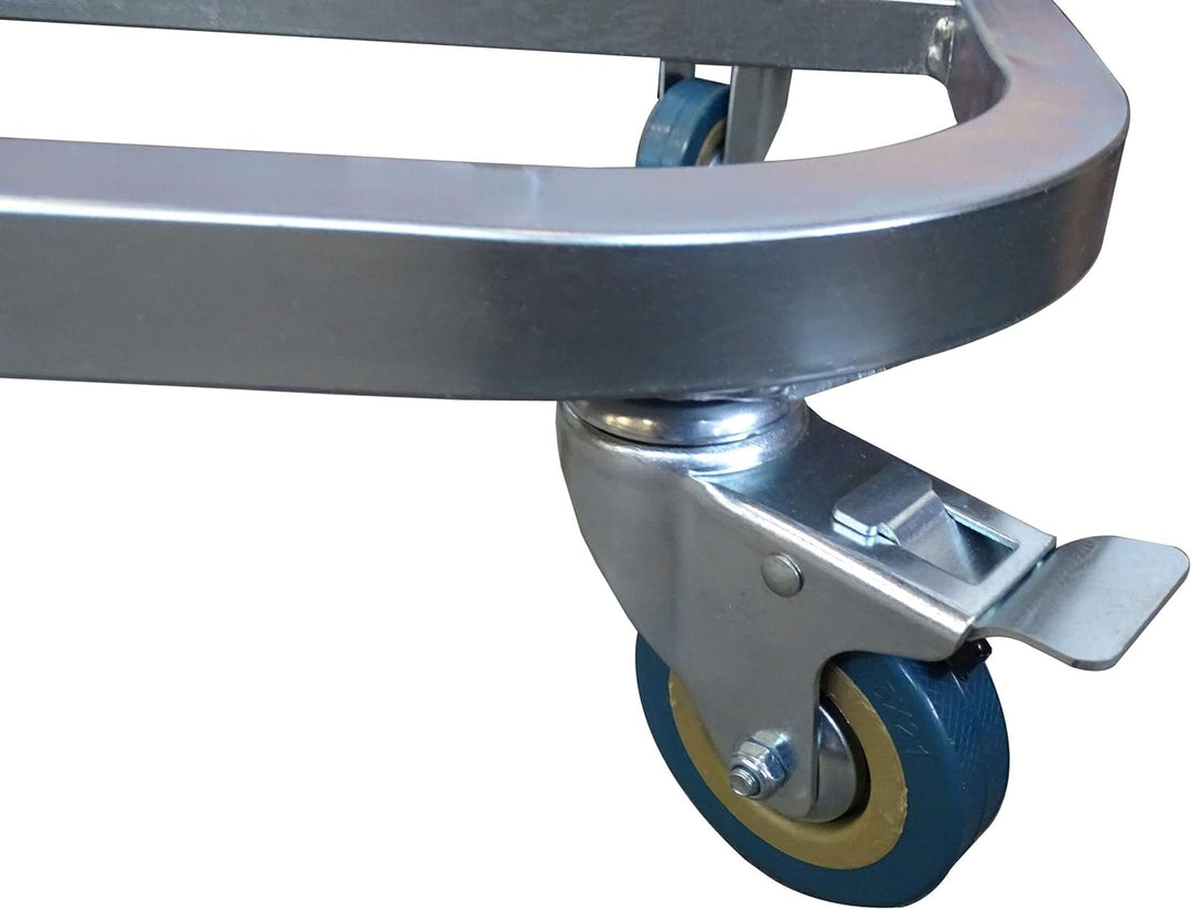 QUICK STAR Doppel Müllsackständer verzinkt mit 4 Rollen 120 Liter Ständer Müllbeutelhalter Müllsackh