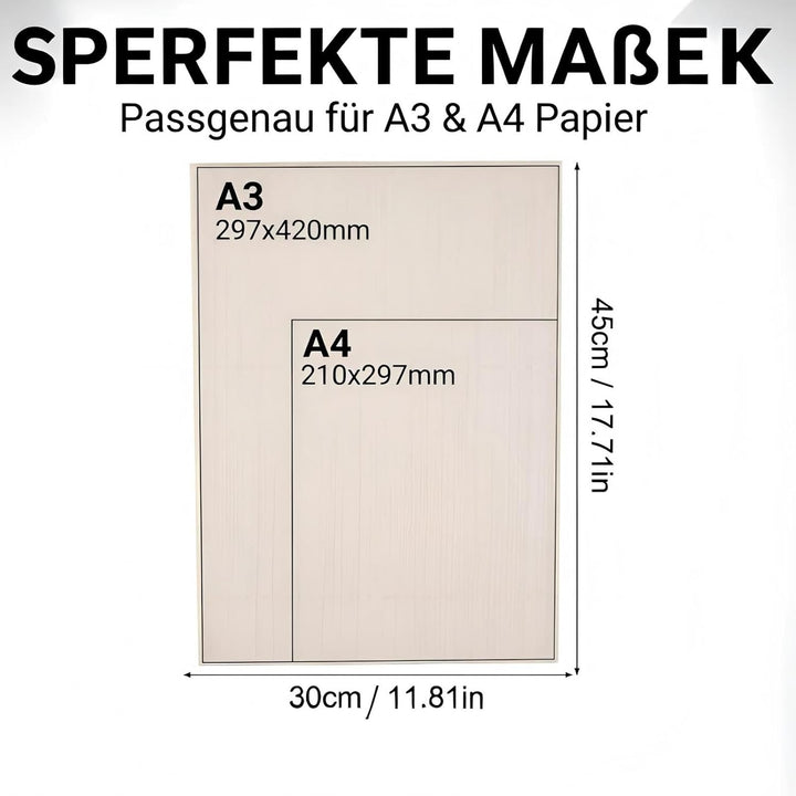 Baxnore Holz Malbrett, 45×30cm Malgrund aus Holz, Reise Holz Malplatte, Maltuch Bilderrahmen Malkart
