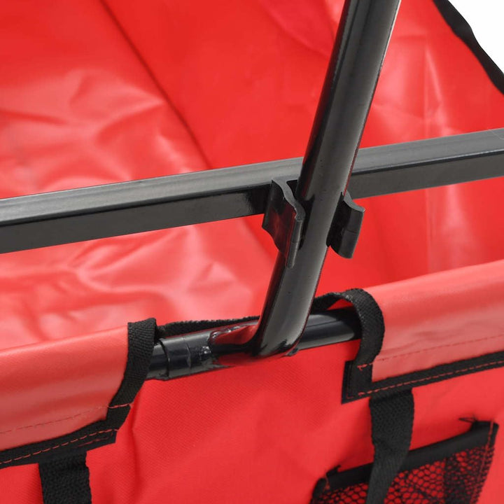 vidaXL Handwagen Faltbar Klappbar Rot Bollerwagen Transportwagen Strandwagen, Rot