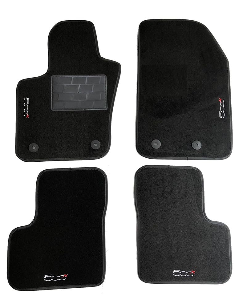 carmats Fussmatten FIAT 500 X Passgenau Velours - 4 Fix