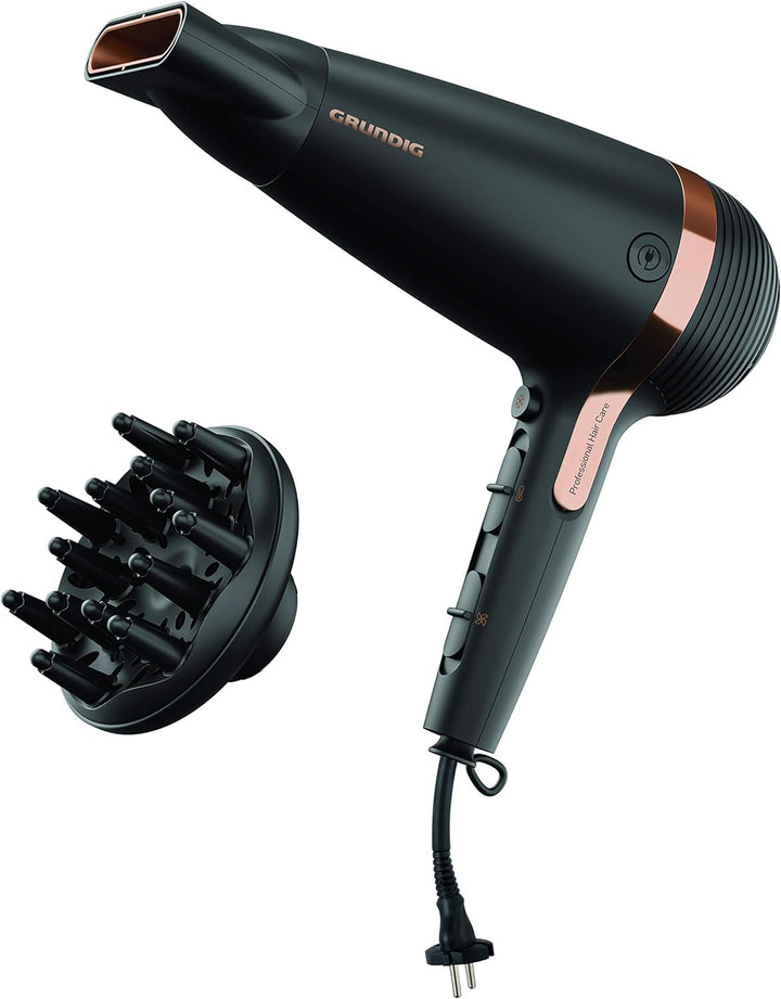 GRUNDIG Naturashine HD 7081 Haartrockner mit Ionic- Funktion, Keramik Schutz, Cool Touch Stylingdüse