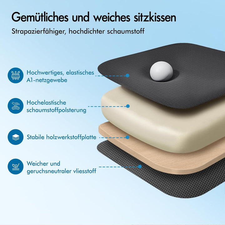 ALFORDSON Ergonomischer Büro-Schreibtischstuhl, Computerstuhl mit dynamischer Lordosenstütze, neigba