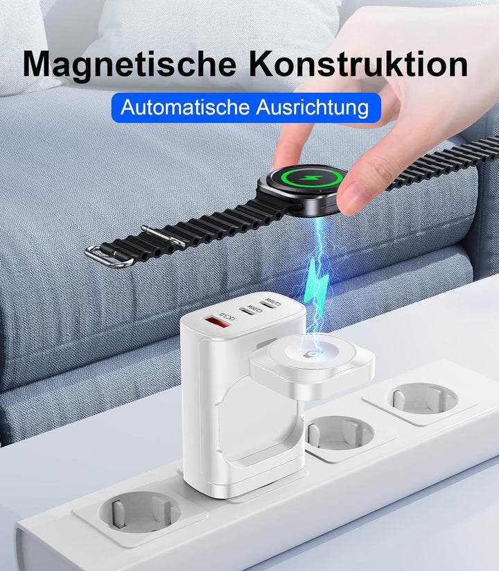 4 in 1 für Samsung Watch Ladegerät,40W USB C Ladegerät PD Schnellladegerät für Samsung Galaxy Watch