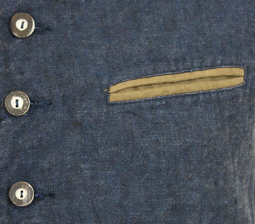 MADDOX Kinder Leinen Trachten Weste "Oliver" - hochwertige Jungen Trachtenmode zur Lederhose - Farbw