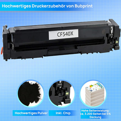 Bubprint Kompatibel Toner als Ersatz für HP 203X CF540X für Color Laserjet Pro MFP M281fdw M281fdn M