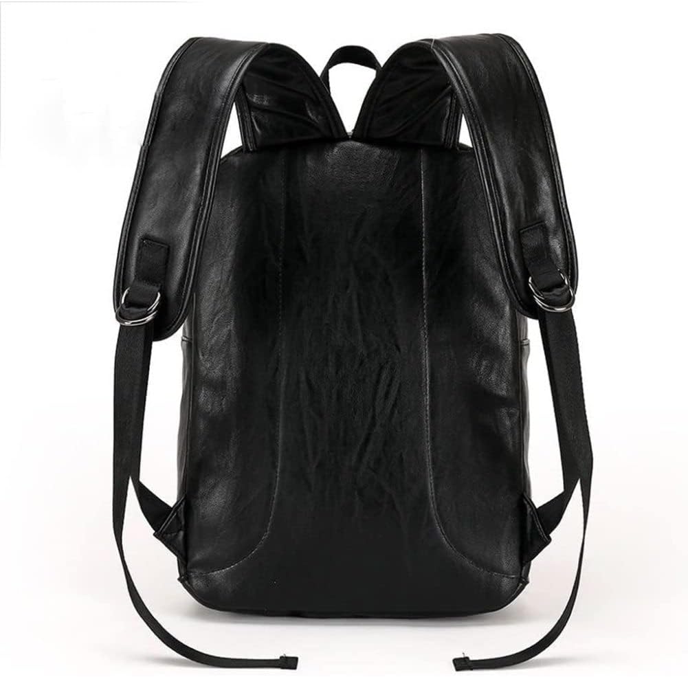 Liummrcy Retro echter PU Rucksack, Mann lässig echte PU Daypack, männliche Business School Büro Frei