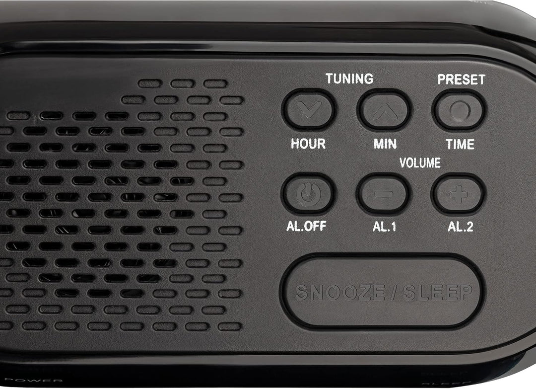 Roadstar CLR-2477 Radiowecker, Digitaler Radio PLL-FM, Zwei Weckzeiten und Schlaf Timer, USB-Anschlu