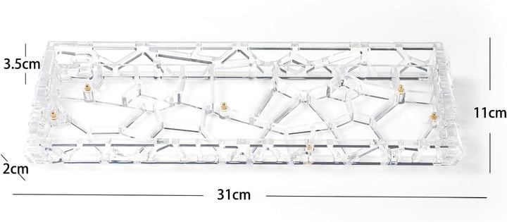 Sumgsn Mechanische Tastatur Gehäuse Transparentes Tastaturgehäuse Kompatibel mit Wooting60/HM66/Mad6