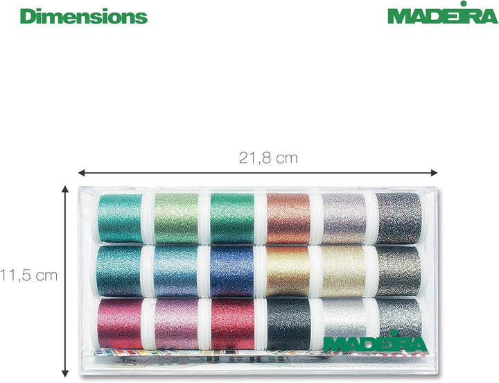 Madeira 8020 Stickbox Metallic Supertwist 18 Spulen 200 M