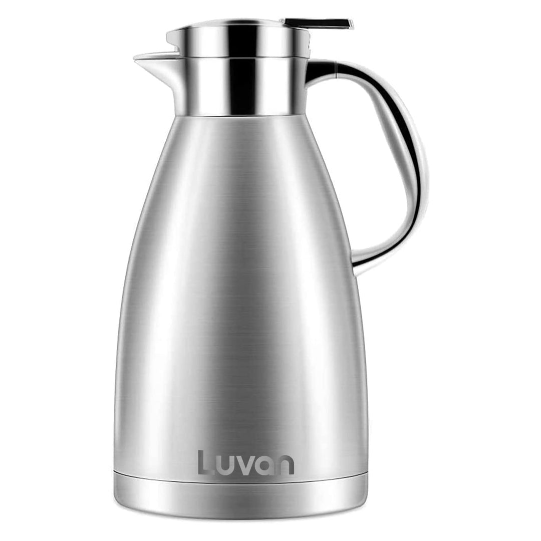 Luvan 1,8L Thermoskanne 304 Edelstahl Kaffee Isolierkanne 12h heiss und 24h kalt Doppelwandige Vakuu