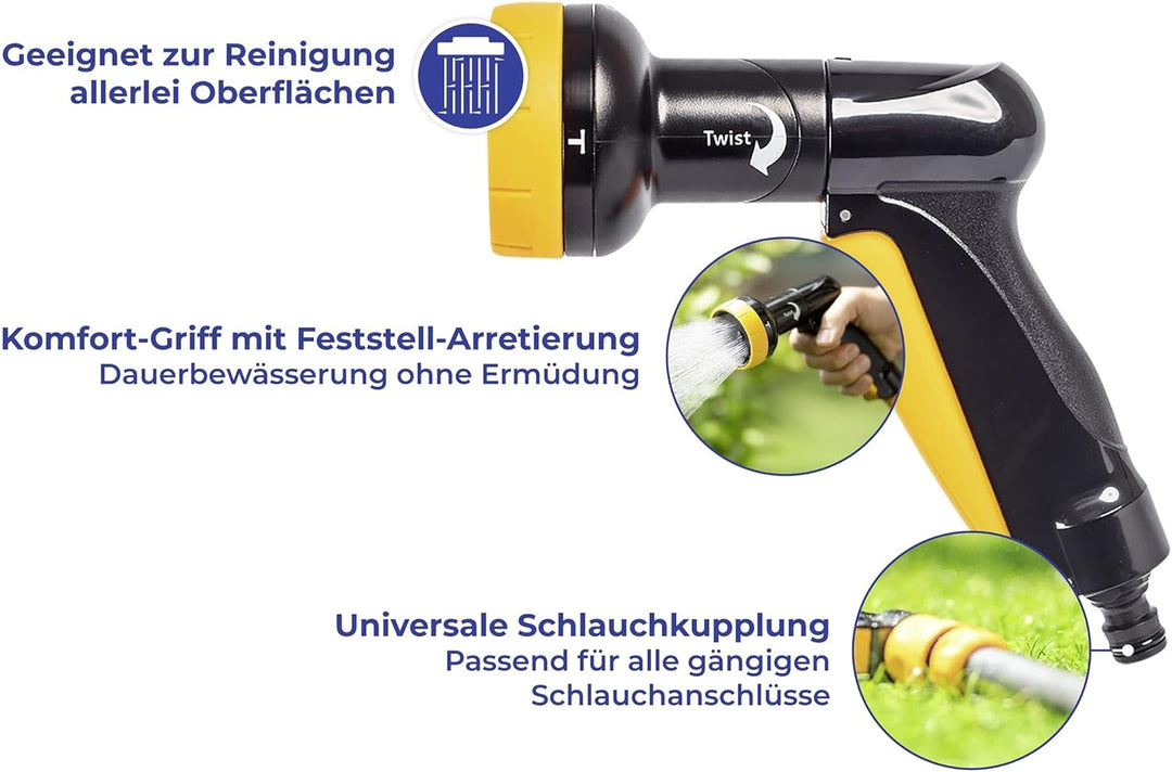 Maximex Multi-Gartenbrause und-Sprinkler - Bewässerungsbrause mit Feststell-Arretierung, Kunststoff