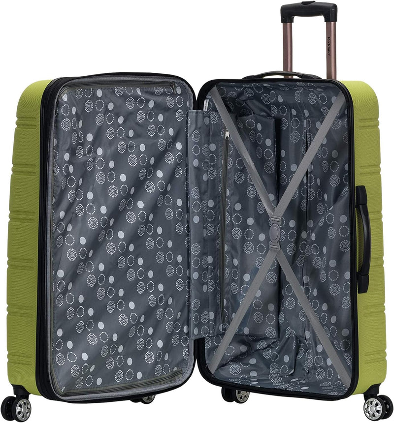 Rockland Melbourne Hardside Erweiterbares Spinner-Rad Gepäck, Limette, 3-Piece Set (20/24/28), Melbo