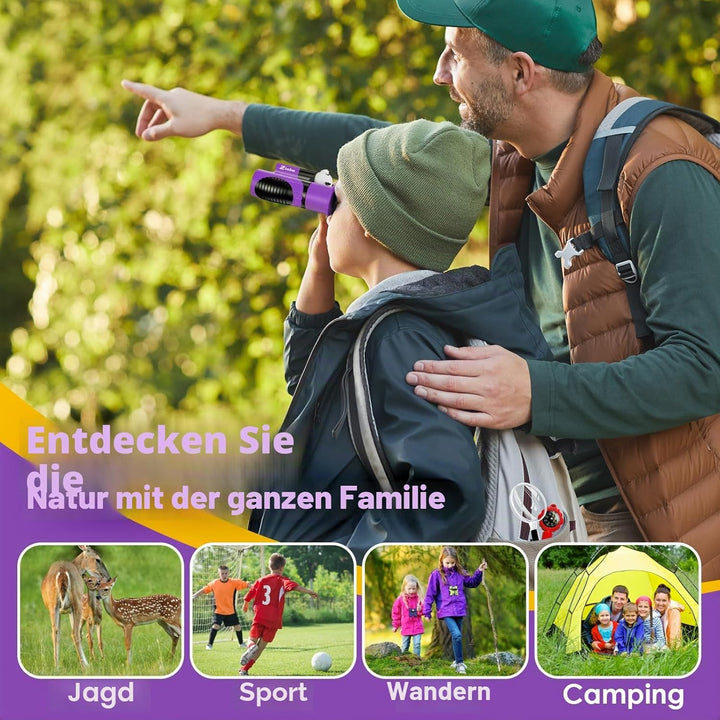 Fernglas für Kinder, Spielzeug für 3–12 Jahre alte Mädchen und Jungen, Vogelbeobachtung, Wandern, 4,