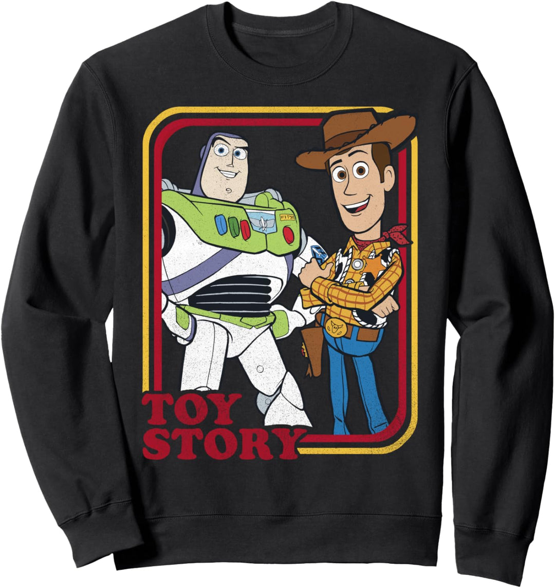 Disney Pixar Toy Story 4 Woody And Buzz Vintage Portrait Sweatshirt