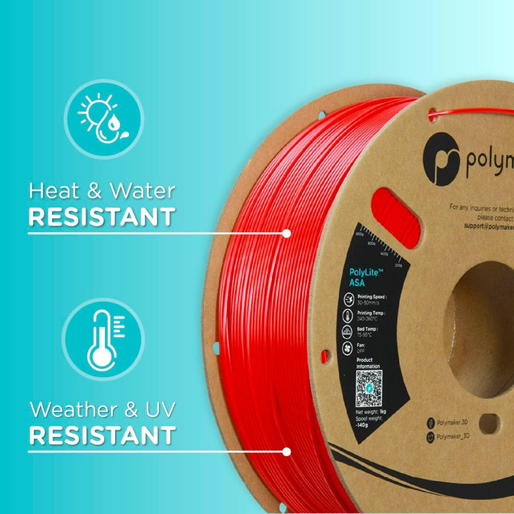 Polymaker PolyLite ASA Rot - 1.75mm - 1kg