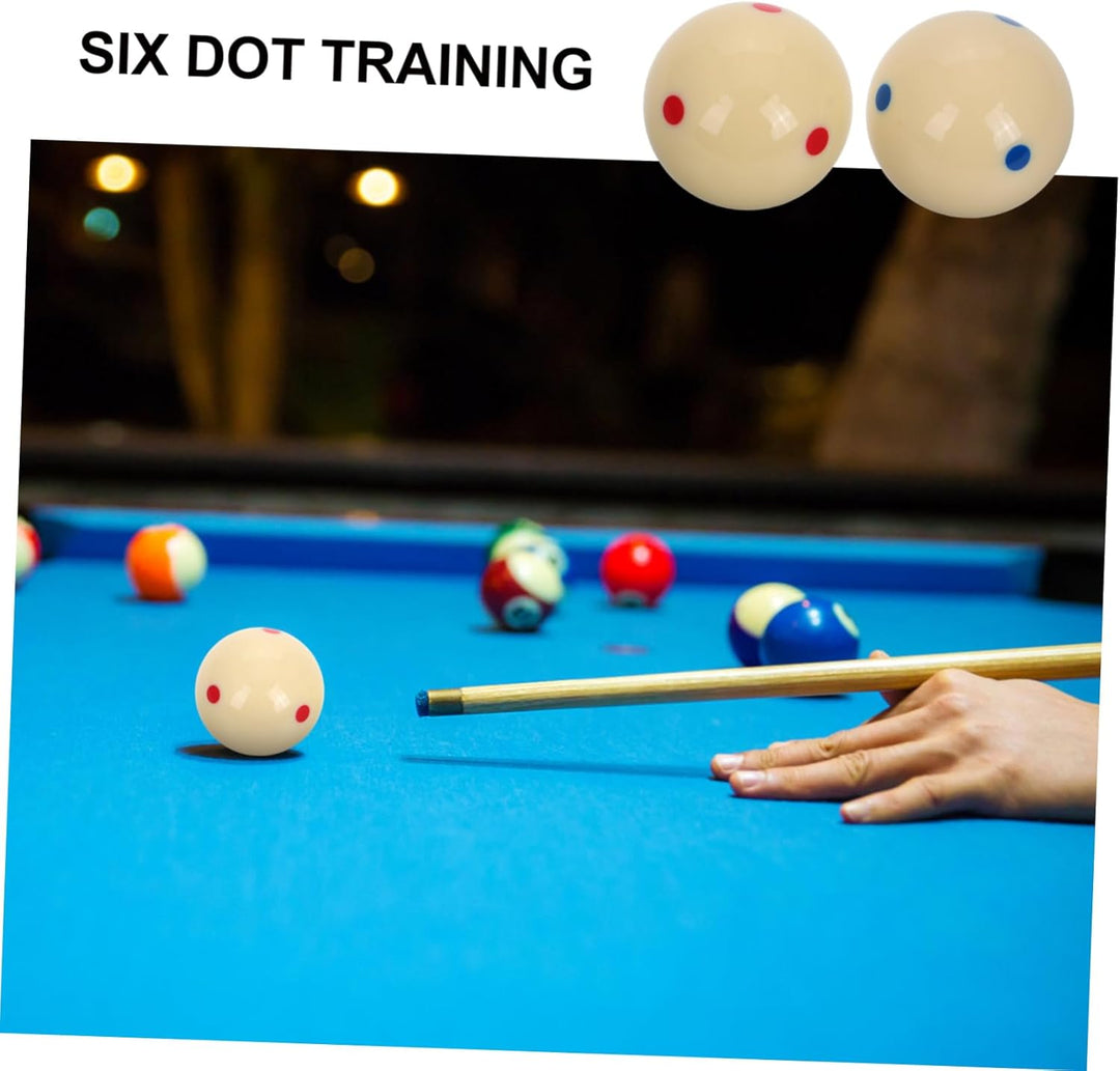 VICASKY 2stücke Weisse Billardkugel Trainingsbälle Mit Punkten Für Sport-billardkugel Praxis Billard