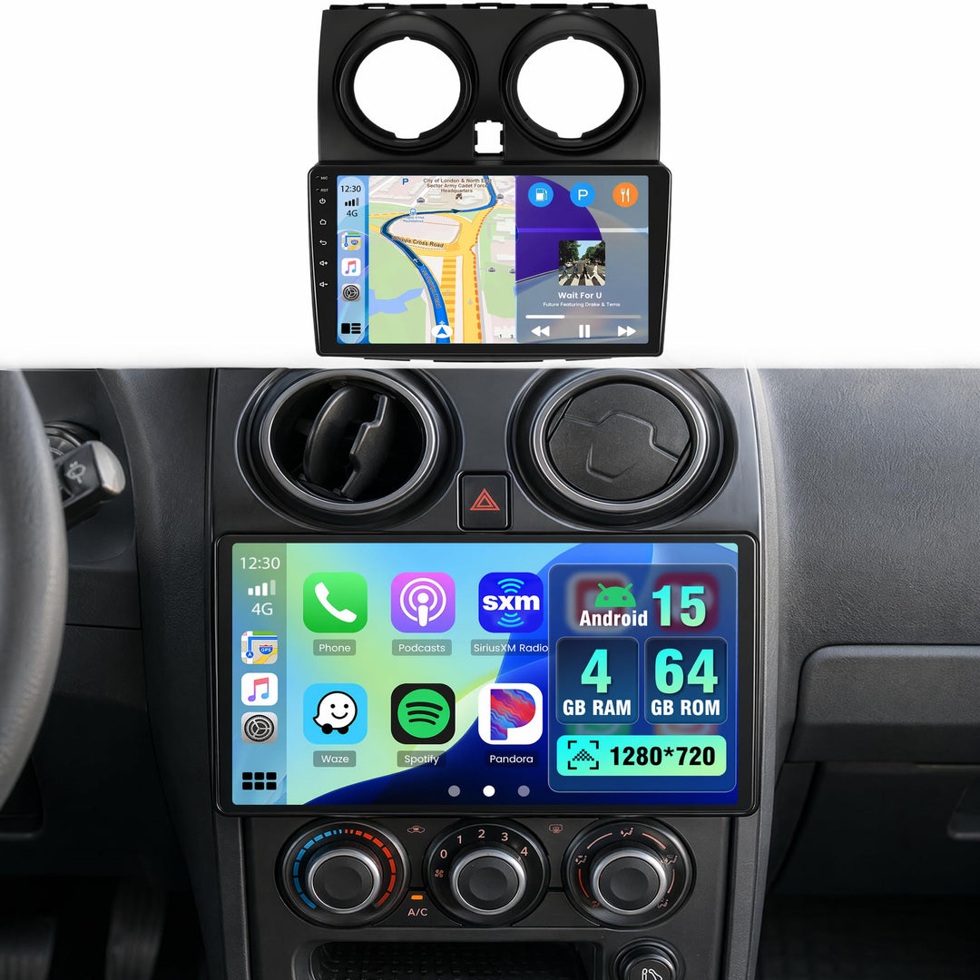 Hikity 4+64G 9" Android Autoradio für Nissan Qashqai J10 2006-2016 | Incell Touchscreen Wireless Car