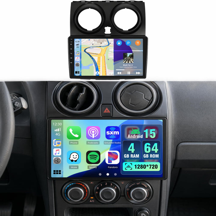 Hikity 4+64G 9" Android Autoradio für Nissan Qashqai J10 2006-2016 | Incell Touchscreen Wireless Car