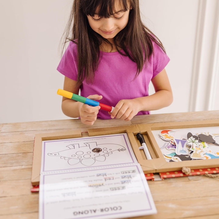 Melissa & Doug | Natural Play: Spielen, Zeichnen, Kreieren, Wiederverwendbares | Mal & Magnet-Set -