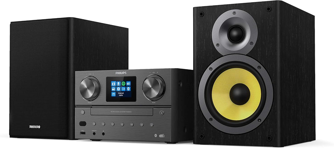 Philips Mini Stereoanlage mit Bluetooth/Spotify Connect & KabelDirekt – 1 m – Cinch-Subwoofer-Kabel,