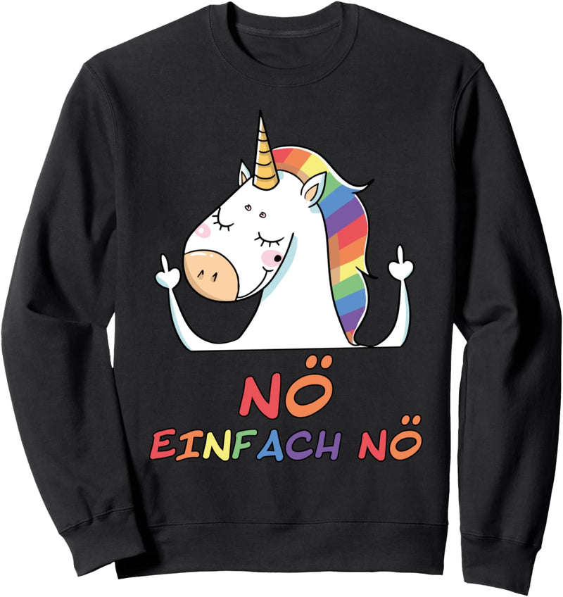 NÖ Einhorn Stinkefinger | Lustiger Spruch | Für Frauen Sweatshirt