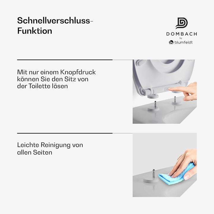 Dombach Toilettensitz für Kinder mit Soft-Close & Schnellverschluss – Abnehmbarer 2-in-1 WC-Sitz für
